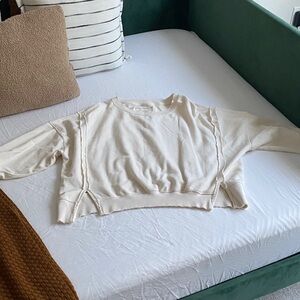 American Eagle Outfitters Cream Sweatshirt